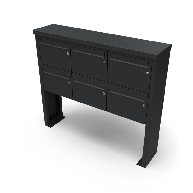 Geroba Multibox brievenbus 3 breed 2 hoog I Geroba - Geroba - Zwart