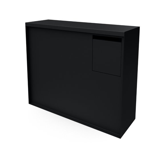 Geroba Murus Brievenbus L120 x B40 x H100 cm - - Zwart