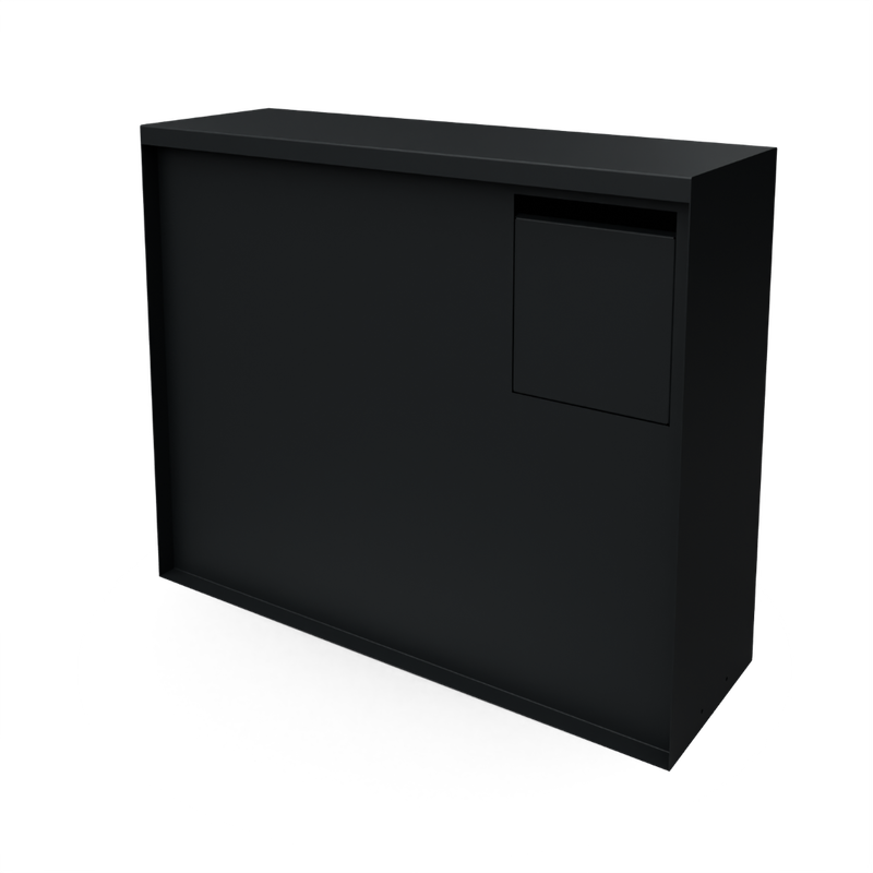 Geroba Murus Brievenbus L120 x B40 x H100 cm - - Zwart