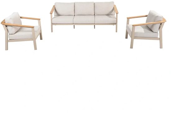 Taste Olivia loungeset 3-zits lounge bank 2x lounge stoel - Latte - - Bruin