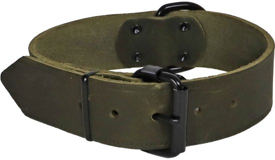 Halsband soft leder 30mm/40cm Gebr. de Boon - Gebr de boon - Groen