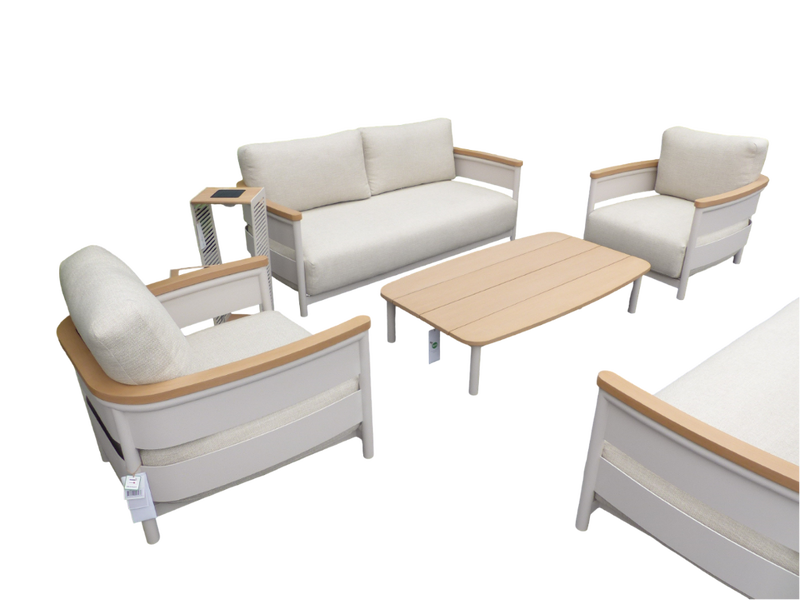 SUNS Wadi sofa set camel sand/teak incl. natural mixed weave kussens Suns - Suns