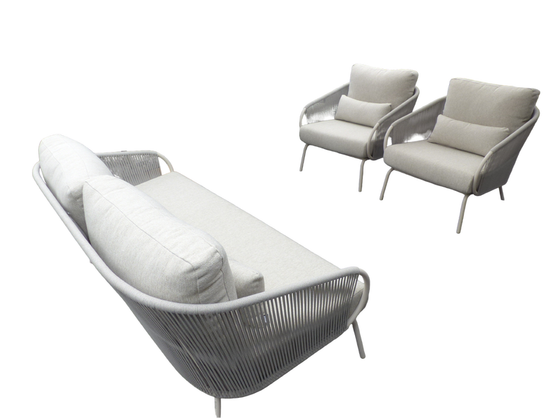 SUNS Nappa loungeset camel sand/teak/keramiek incl. natural gravel kussens Suns - Suns