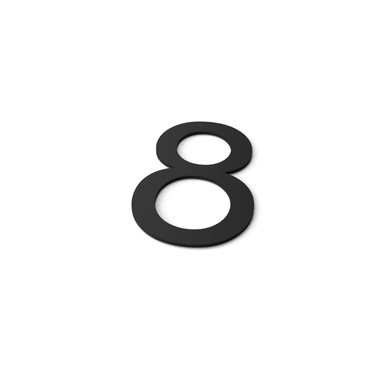 Geroba Nummer 8 Model: Huisnummer Staal Geroba - Geroba - Zwart