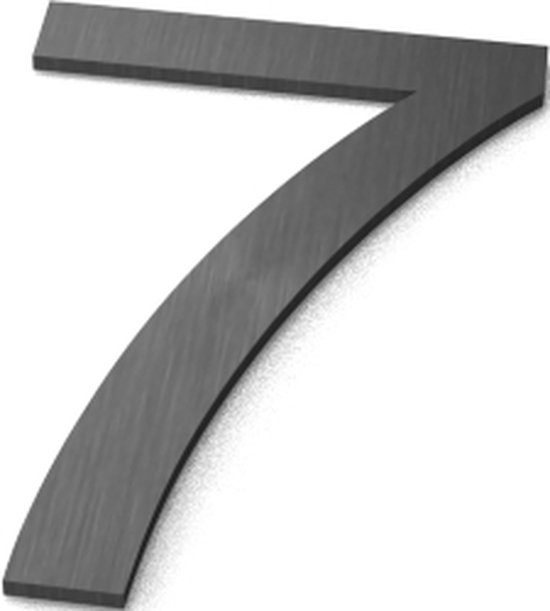 Geroba Nummer 7 Model: Huisnummer RVS - - Grijs