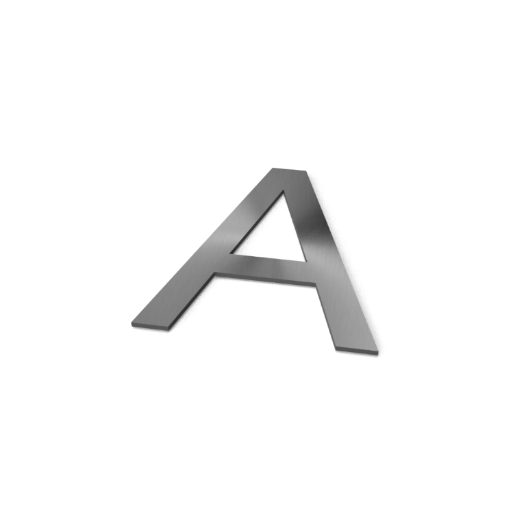 Geroba Letter A Model: Huisletter RVS Geroba - Geroba - Grijs