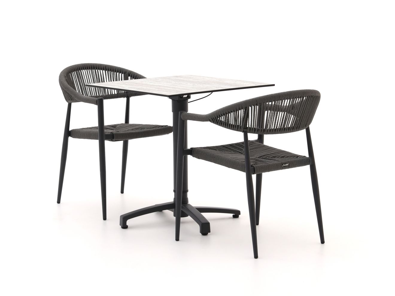 Manifesto Belpasso/Canzo 70cm dining tuinset 3-delig verstelbaar - Laagste prijsgarantie! - Zwart