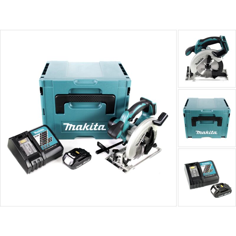 Makita Makita DSS 611 RY1J Sierra circular sin cable 18V 165 mm en Makpac + 1x 1.5Ah batería + cargador