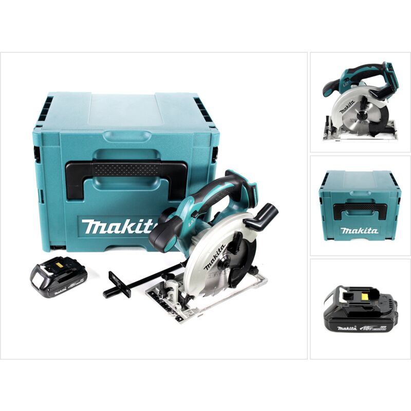 Makita Makita DSS 611 Y1J Sierra circular sin cable 18V 165 mm en Makpac + 1x batería 1,5Ah - sin cargador