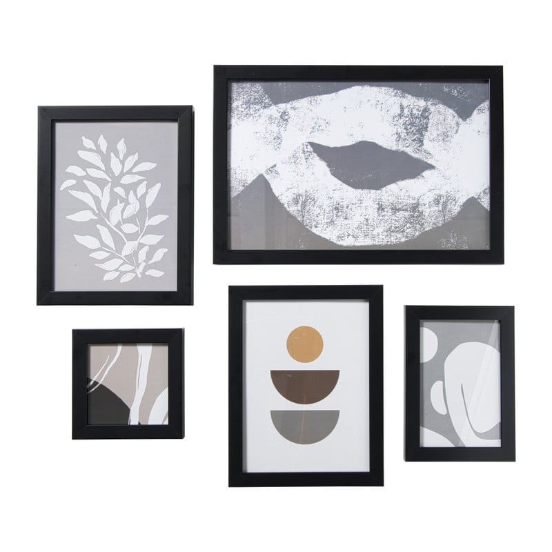 Fotolijstjes - zwart - set van 5