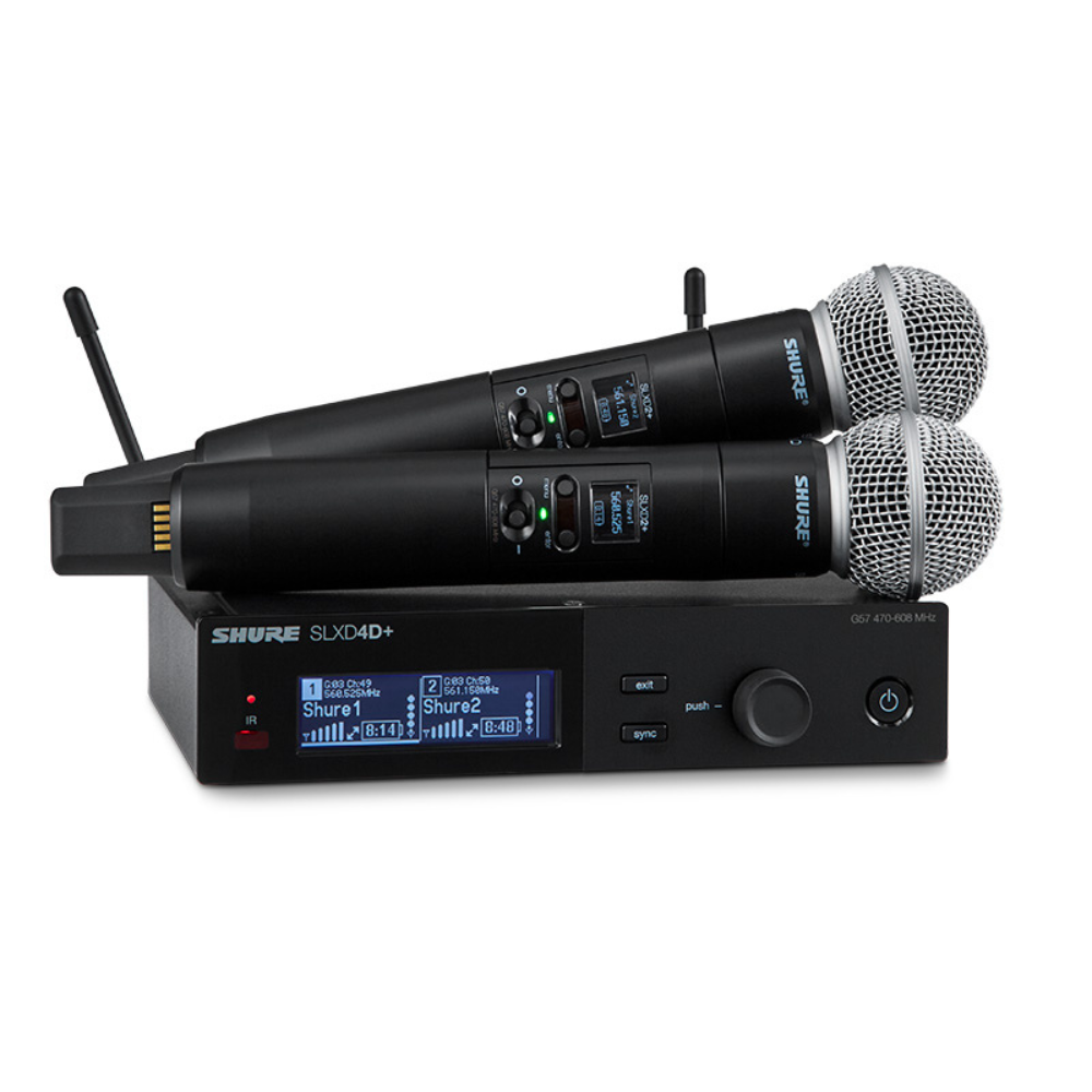 Shure SLXD24D+E/58 Dubbele draadloze SM58 microfoon set