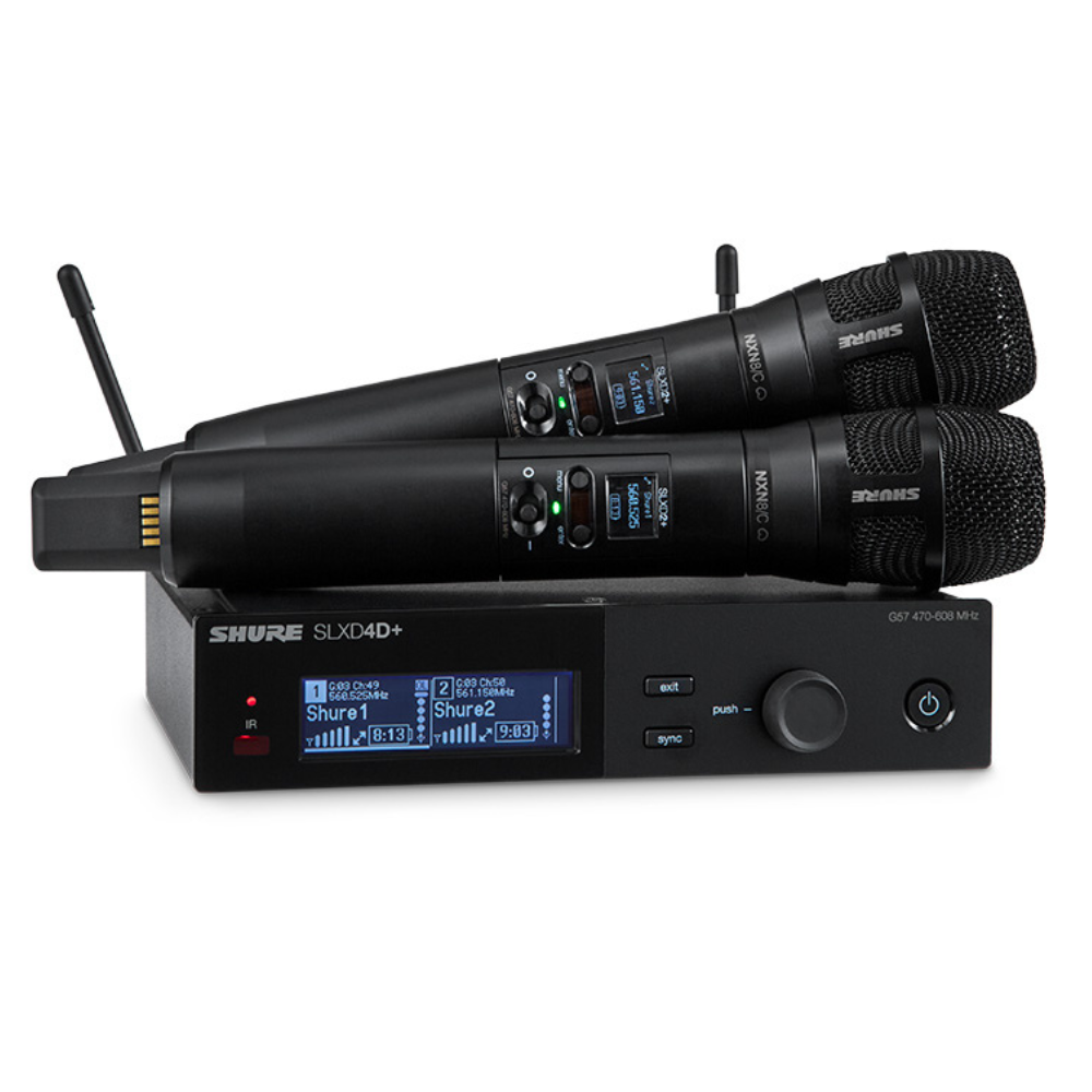 Shure Shure SLXD24D+E/N8C Dubbele draadloze N8CB microfoon set