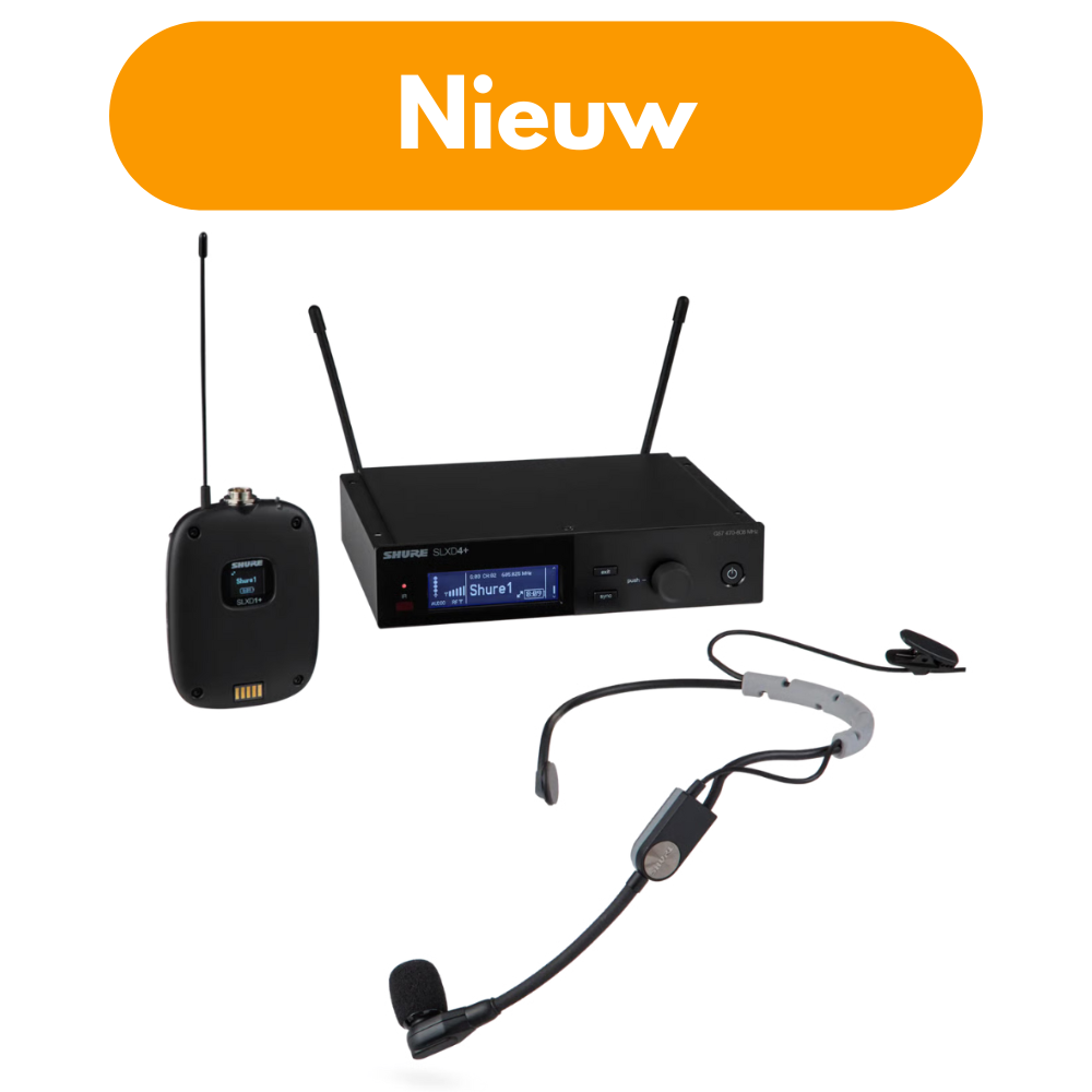Shure Shure SLXD14+E/SM35 Draadloze SM35 headsetmicrofoon set