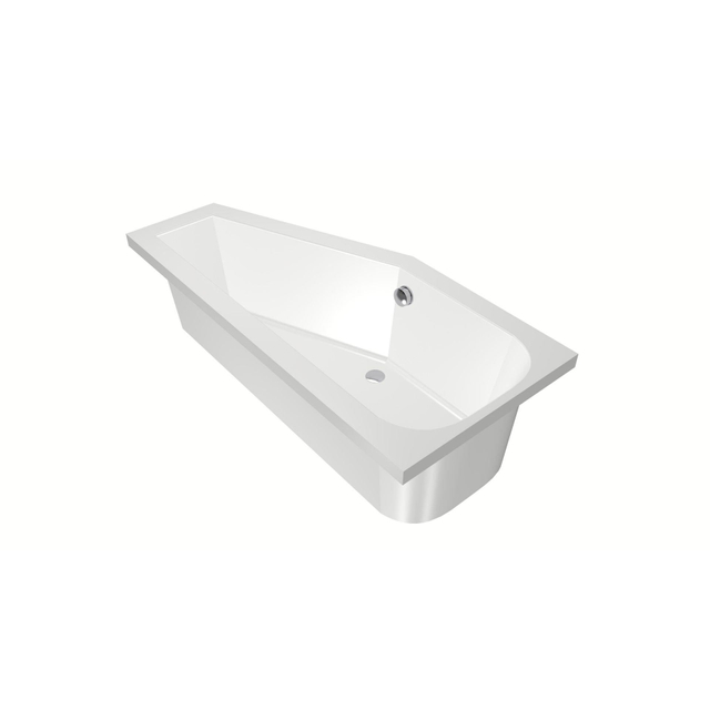 Xenz Xenz Lagoon Hoekbad - 160x75x48 - afvoer Midden - Links - Compact - acryl - wit 6980-01
