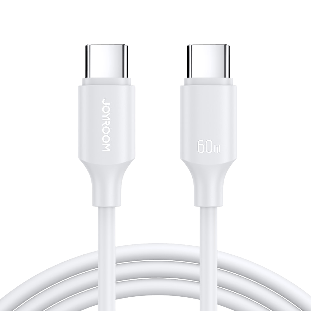 Joyroom Long-Lasting Series A9 USB-C / USB-C PD QC cable 60W 3A 1m - white