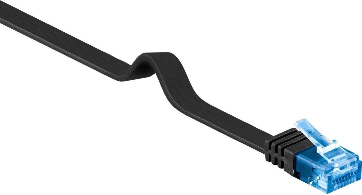 Pro Pro LAN CAT 6A U/UTP flat 20 meter - Zwart