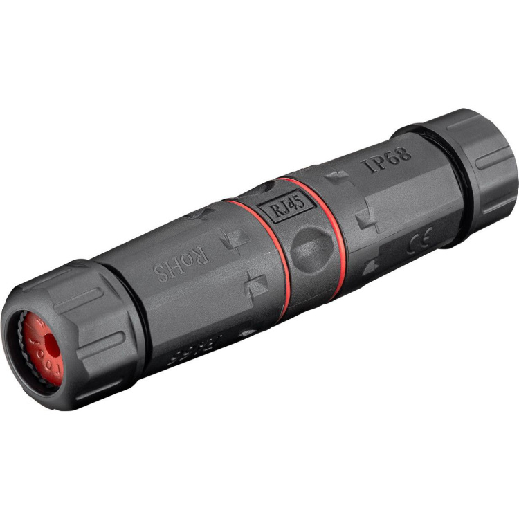 Pro Pro Outdoor (IP68) LAN cable Connector CAT 6 shielded - Zwart