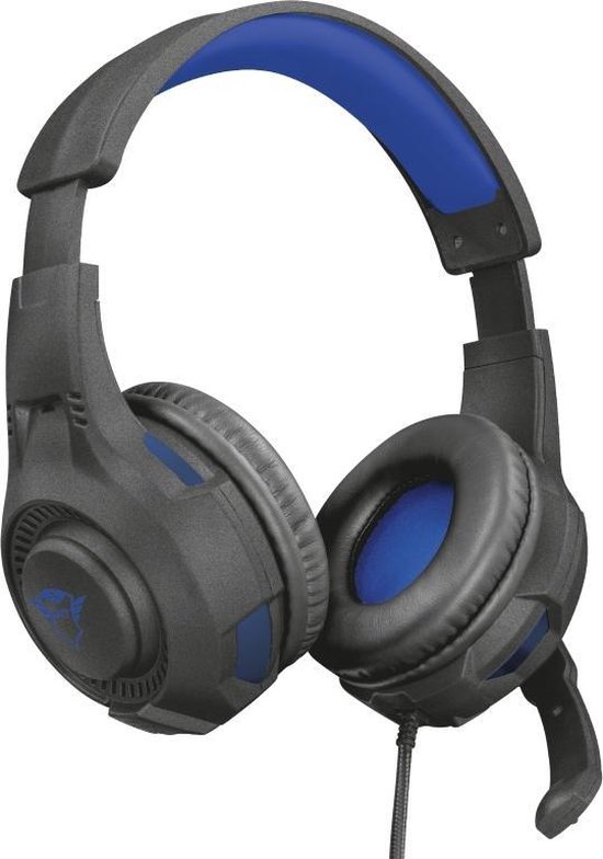 Trust GXT 307B Ravu - Gaming Headset voor PS4, PS5, Xbox Series X en PC - Zwart/ - Blauw