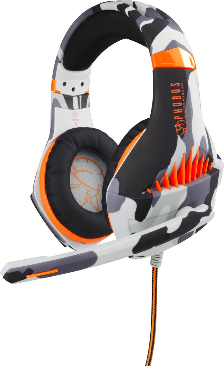 Phobos Winter Warrior camouflage Gaming headset - Multiformat (PS4/PC/Switch) - HD stereogeluid - 3.5 mm jack