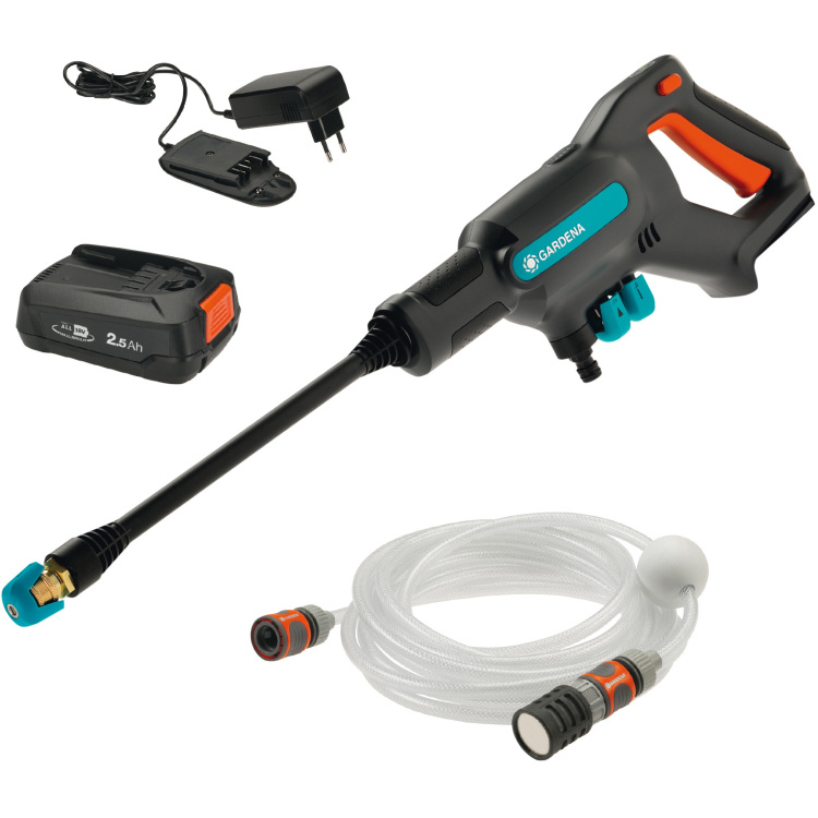 GARDENA Gardena Pressure washer Batterij Medium-Pressure Washer AquaClean 24/18V P4A Ready-To-Use Set