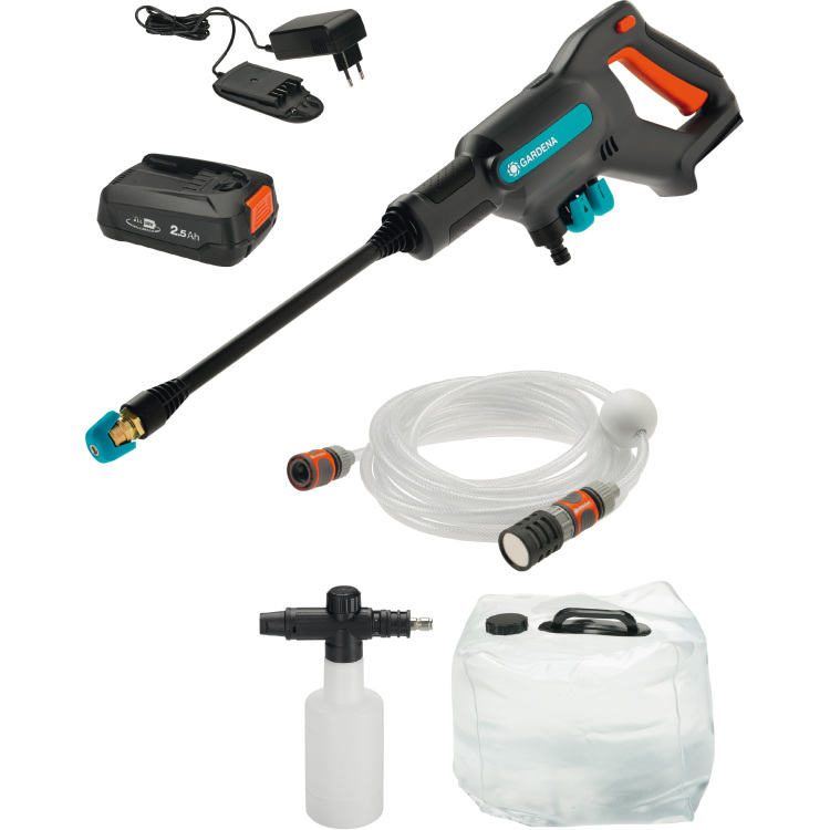 GARDENA Gardena Pressure washer Batterij Medium-Pressure Washer AquaClean 24/18V P4A Premium Set