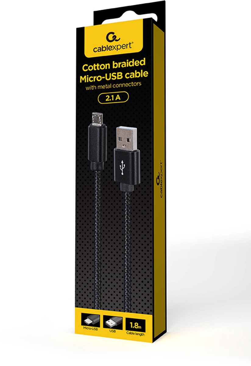 Gembird Gembird Cablexpert - USB cable - USB to Micro-USB Type B - 1.8 m - Zwart