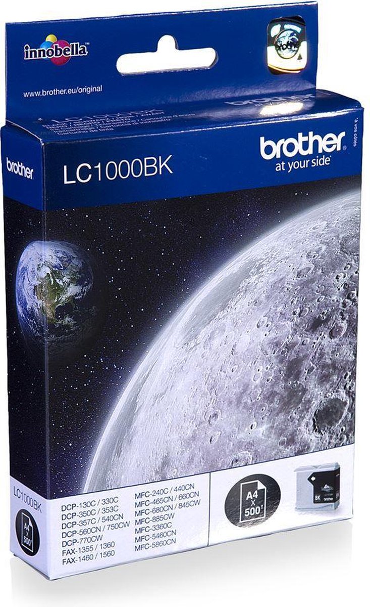 Brother LC-1000BK Inktcartridge - - Zwart