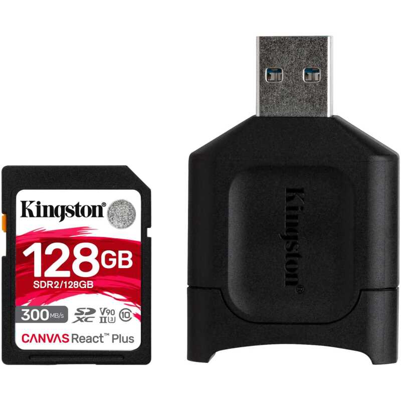 Kingston Canvas React Plus V90 SD - 300MB/s - 128GB