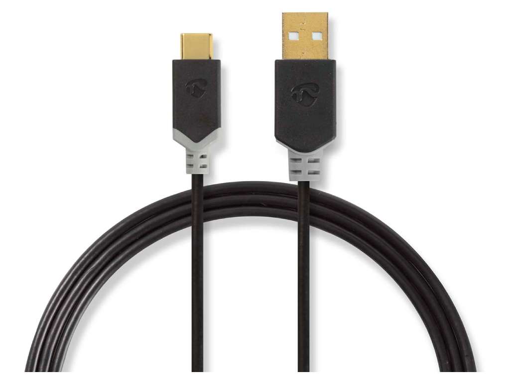 Nedis Nedis - USB-C cable - USB to 24 pin USB-C - 2 m - Zwart