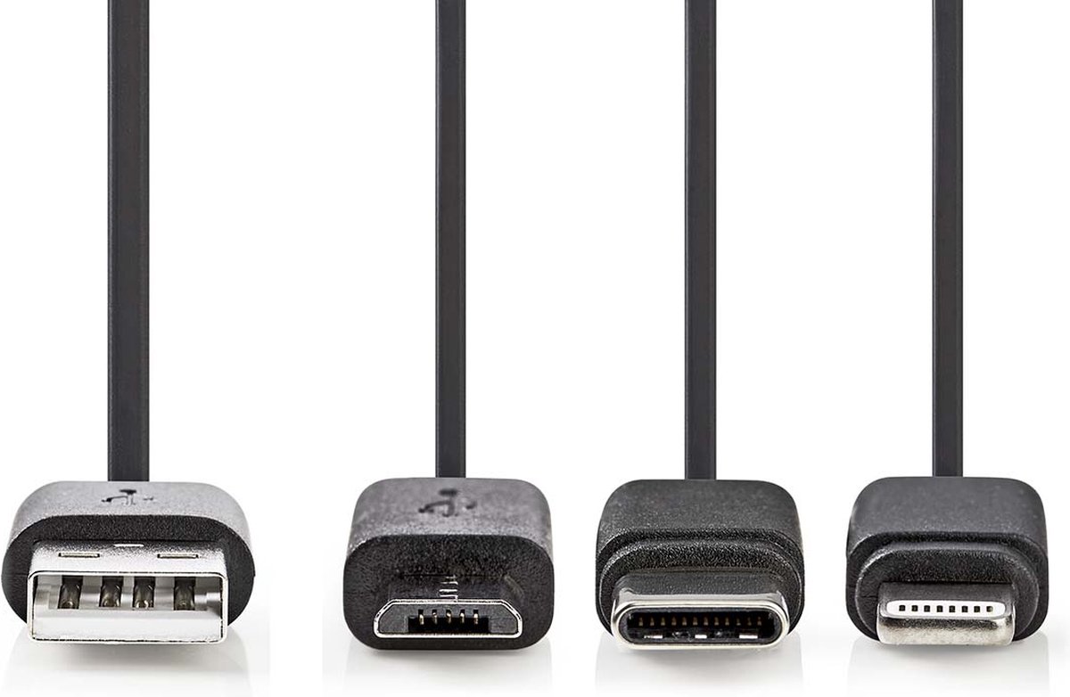 Nedis CCGL60620BK10 USB cable - Zwart