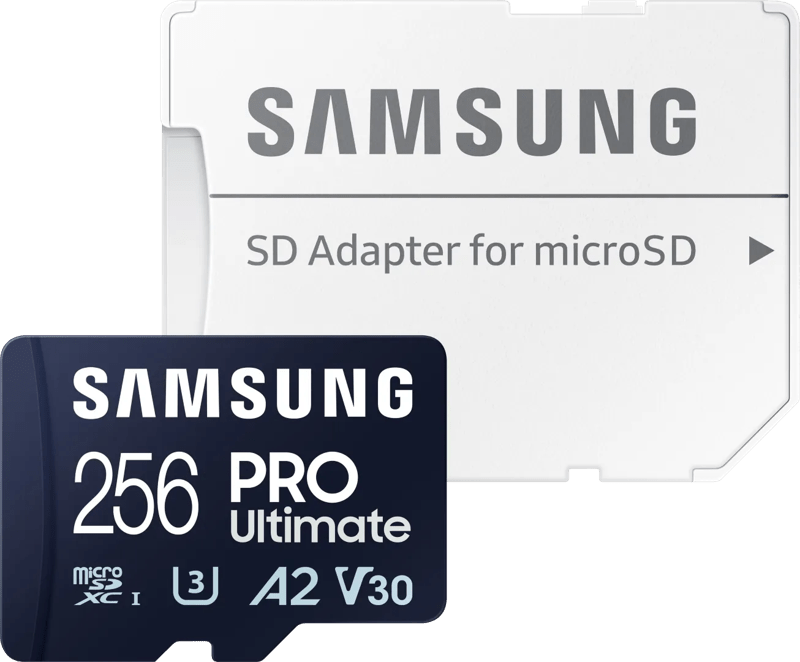 Samsung Samsung PRO Ultimate microSD/SD - 200MB/s - 256GB - Blauw