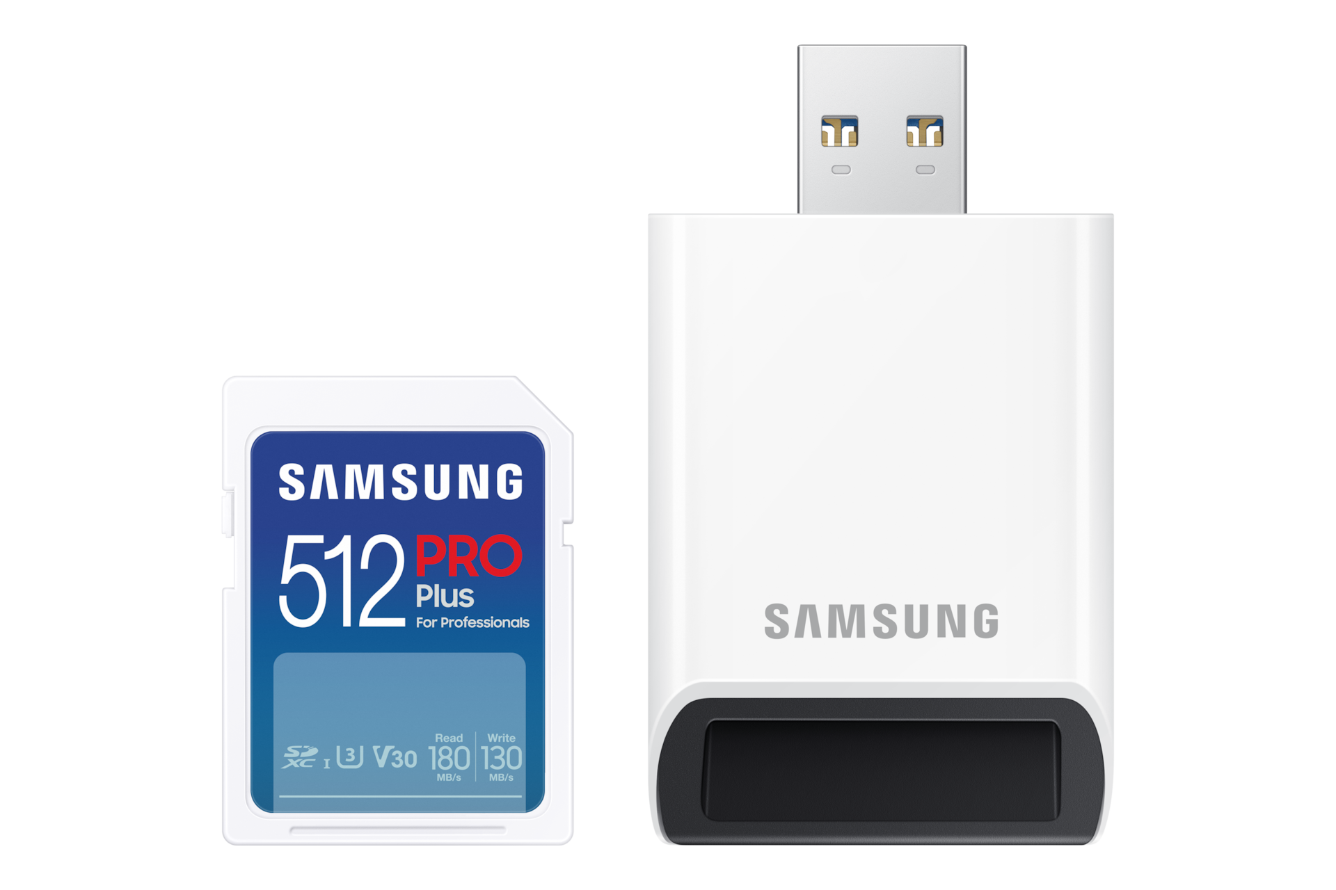 Samsung PRO Plus SD-card + USB Card Reader - 160/120MB - 128GB