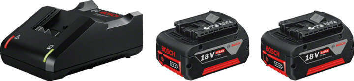 Bosch Bosch Professional Blauw bosch 18v Batterij pack 2x4.0ah w/charger