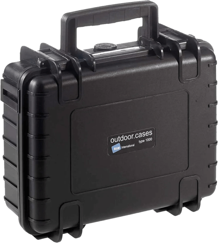 B&W International Outdoor case (black) w/sponge insert (4.1 l)