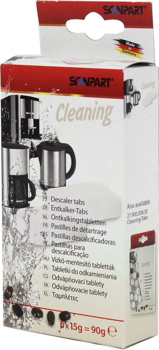 Scanpart ontkalkingstabletten 6x15g Ontkalker