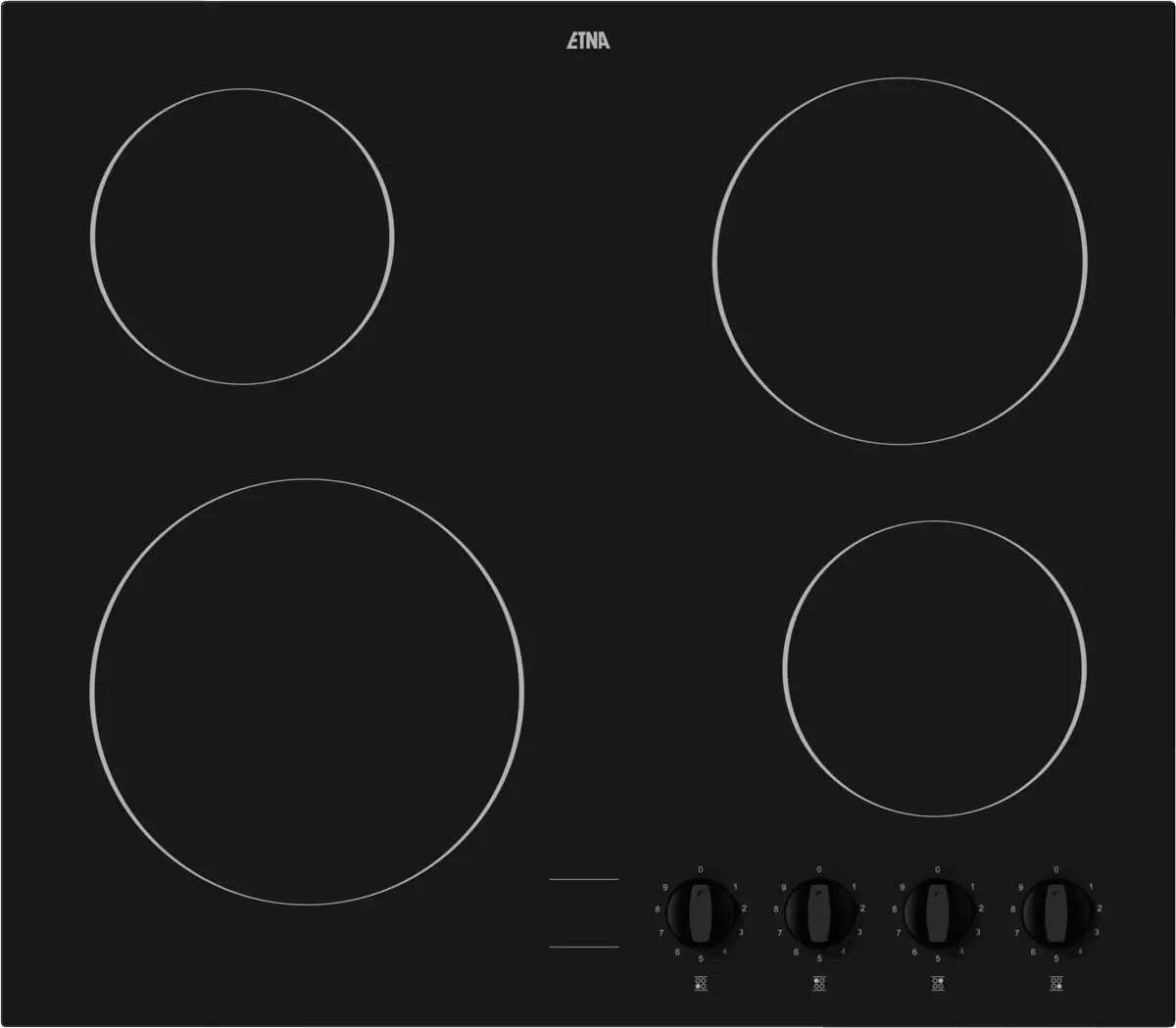 Etna Etna KC160ZT Keramische kookplaat - Zwart