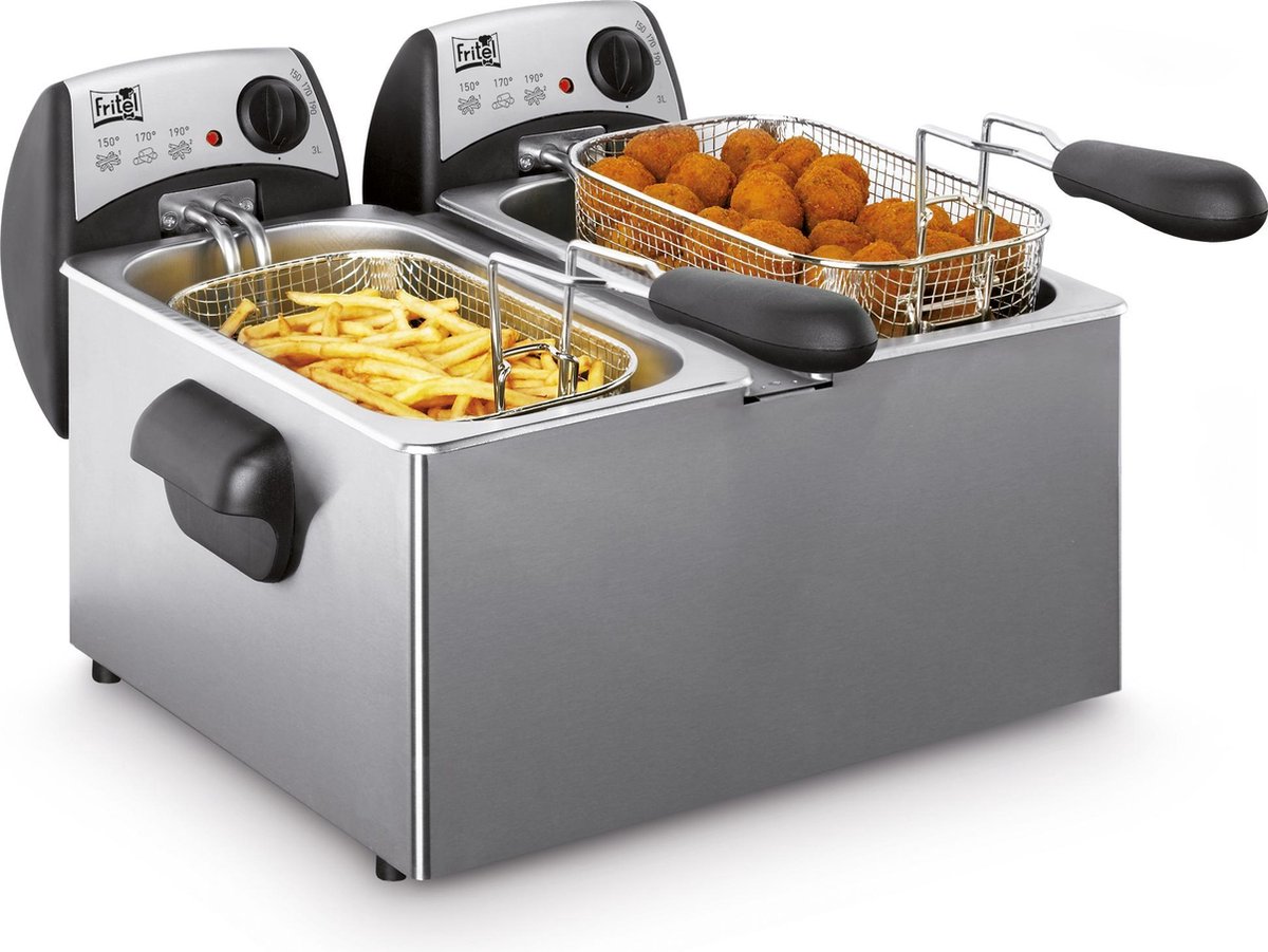 Fritel Fritel FR 1355 Duo Friteuse Zilver - Silver