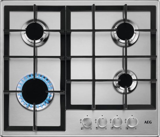 AEG HGB64200SM Gas kookplaat - Silver