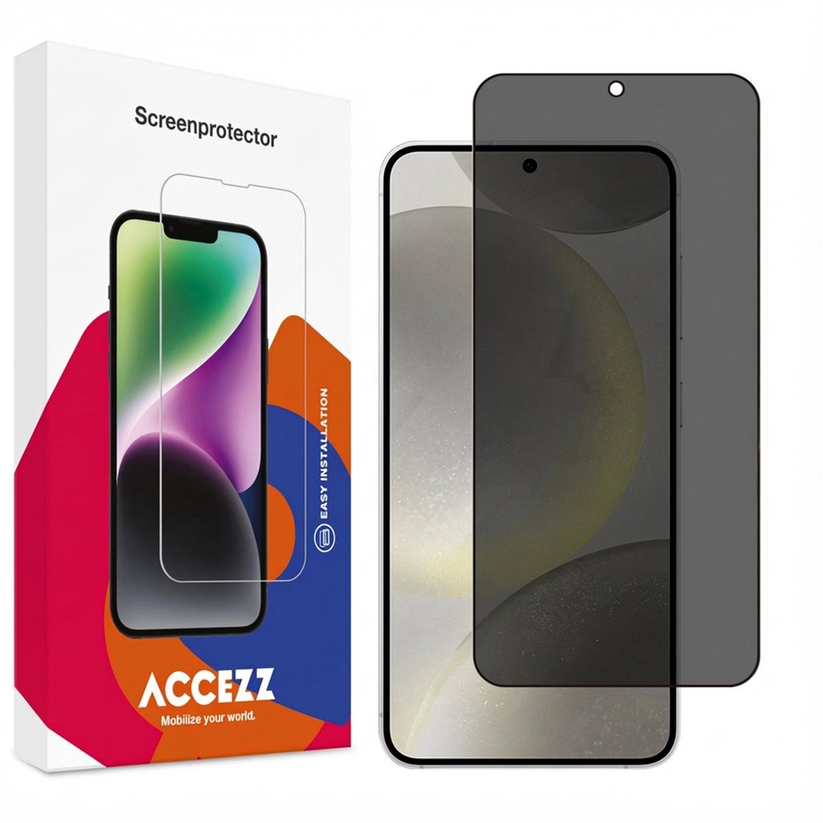 ACCEZZ Accezz Gehard Glas Privacy Screenprotector Samsung Galaxy S24 Tablet screenprotector Transparant