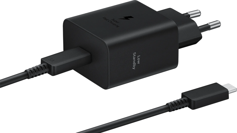 Samsung Samsung 45W Power Adapter met USB-C naar USB-C kabel Oplader - Zwart
