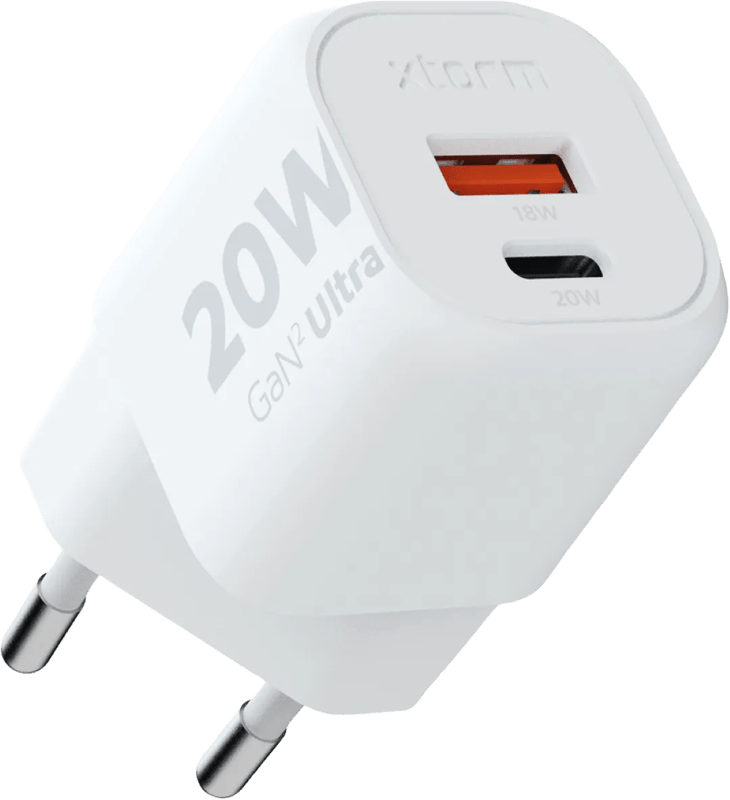 Xtorm Xtorm GaN2-Ultra Charger 20W 1xUSB-C USB-A Oplader Wit