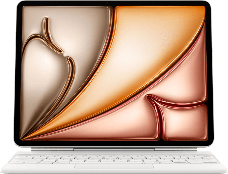 Apple Magic Keyboard voor 13?inch iPad Air (M3) - Nederlands Tablethoesje Wit