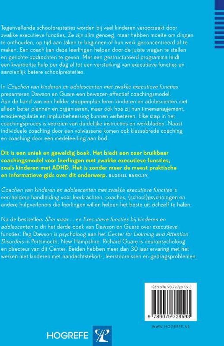 Hogrefe Uitgevers BV Coachen van kinderen en adolescenten met zwakke executieve functies