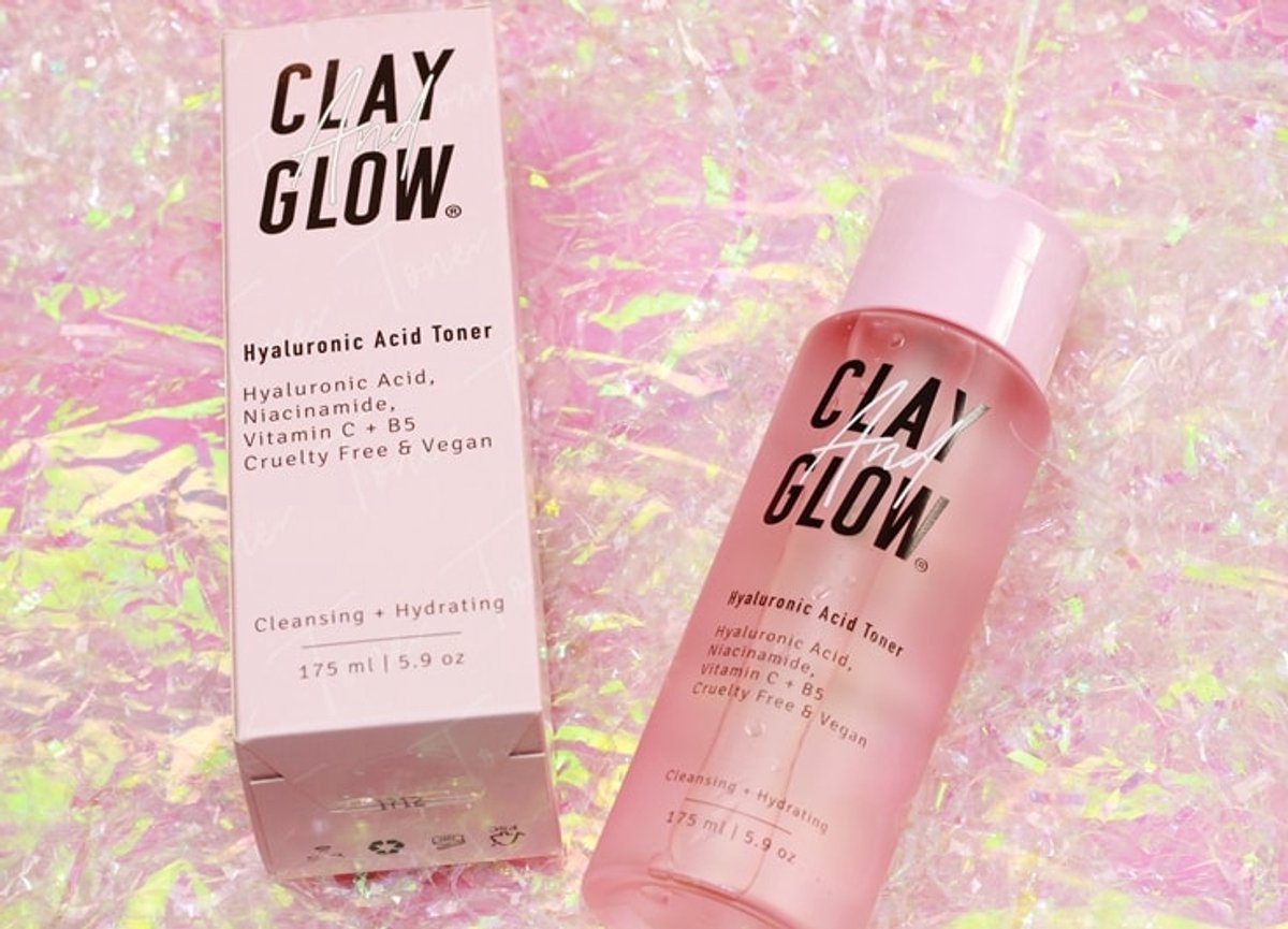 Clay And Glow Hyaluronic Acid Toner - Cleansing + Hydrating Hyaluronic Acid Toner