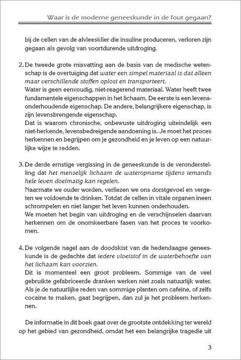 Succesboeken Water, het goedkoopste medicijn