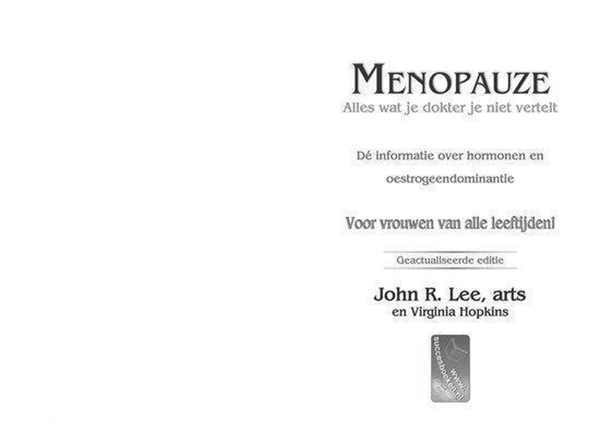 Succesboeken Menopauze