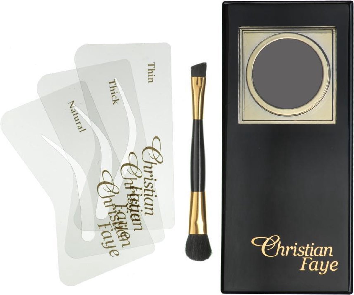 Christian Faye Christian Faye Wenkbrauwpoeder Christian Faye - Eyebrow Make-up Wenkbrauwpoeder BLACK - Zwart