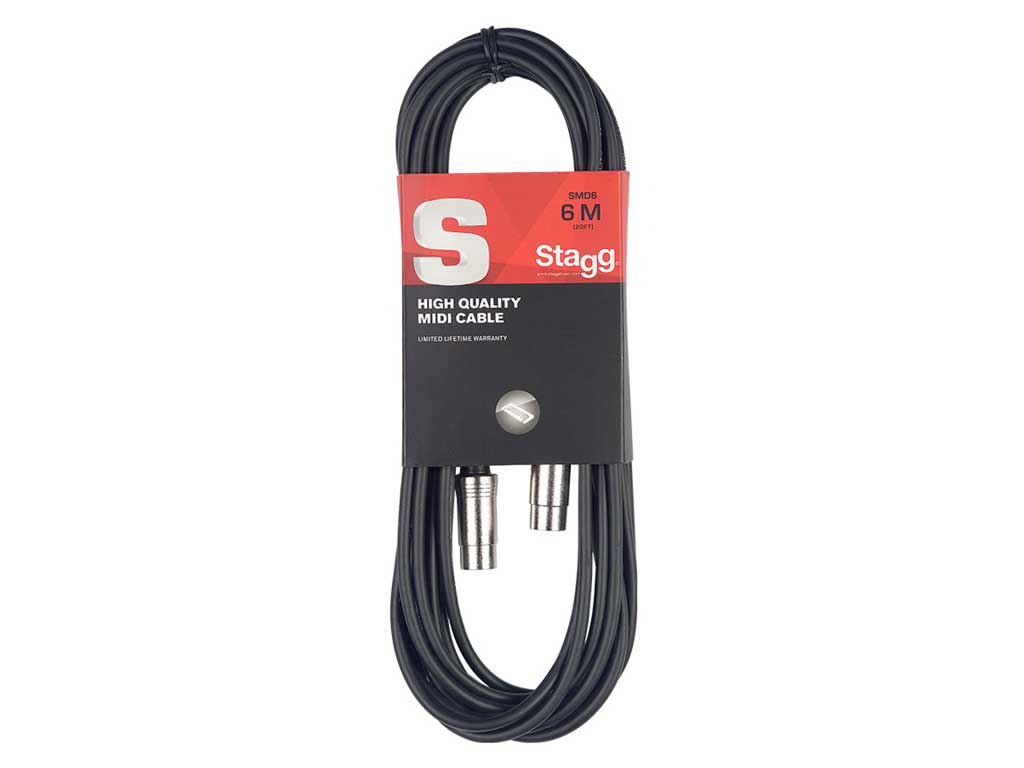 Stagg SMD-6 Midi Kabel Met Metalen Connector