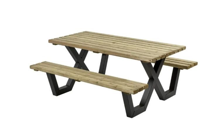 Talen Buitenmeubelen Picknicktafel geimpregneerd metalen frame 200x160 cm -