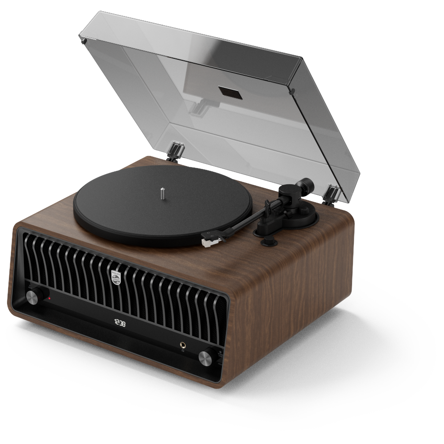 Philips Philips Century Range - The Tina Tav9000d All In One Platenspeler Hout Zwart - Bruin